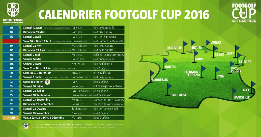 Calendrier Footgolf 2016